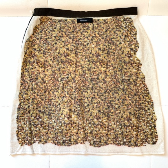 DOLCE&GABBANA High Waisted Wool Skirt Sz M - Picture 3 of 5
